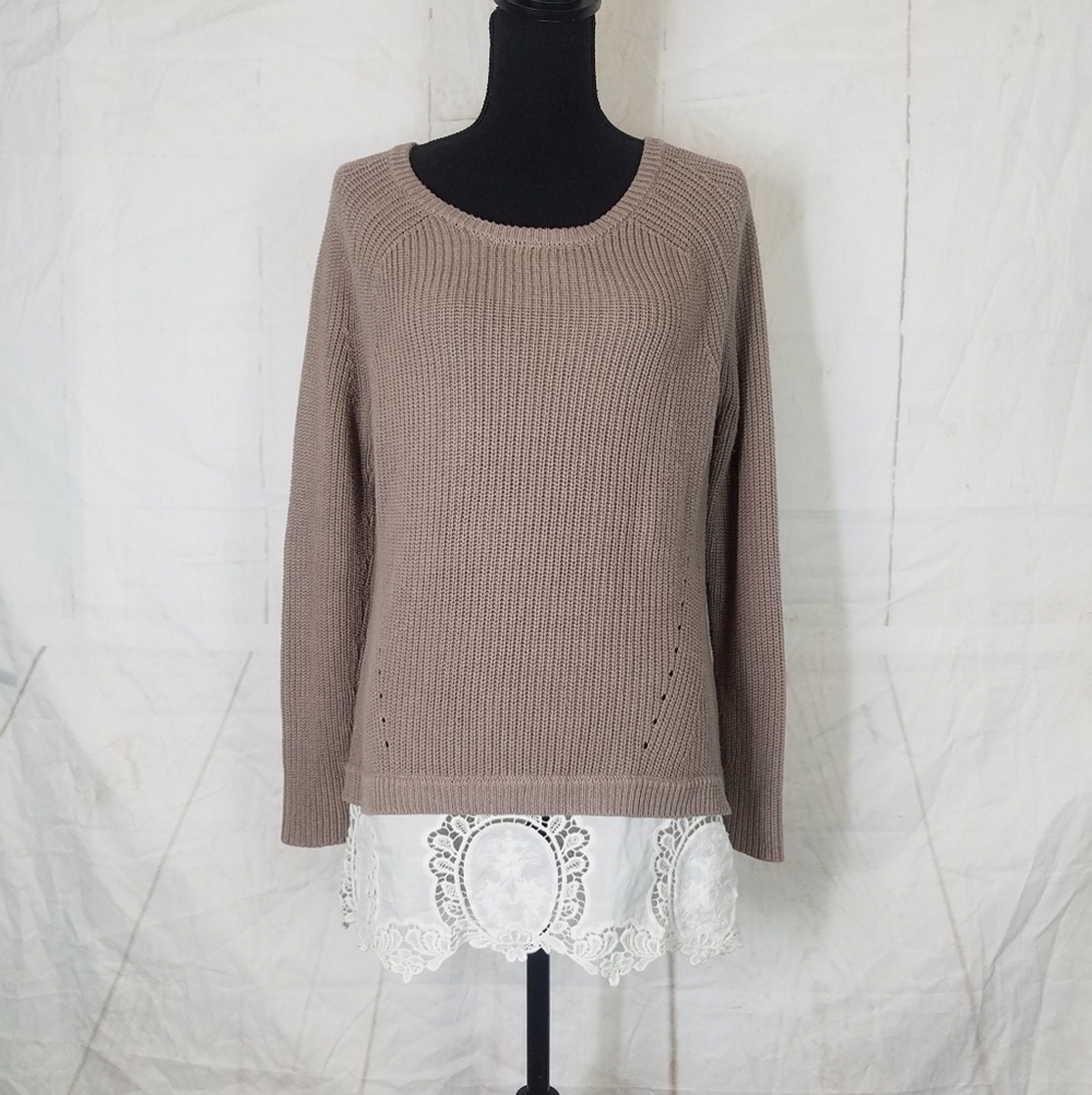 Soft surroundings Brown tunic sweater
